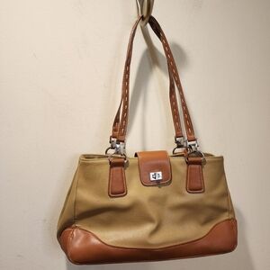 GEORGE Vintage brown large leather bag